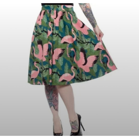 Voodoo Vixen Flamingo Skirt Size Small 4 - Picture 1 of 7